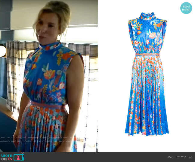 Saloni Fleur Dress in Sapphire Falls worn by Shaina Papach on CBS Mornings