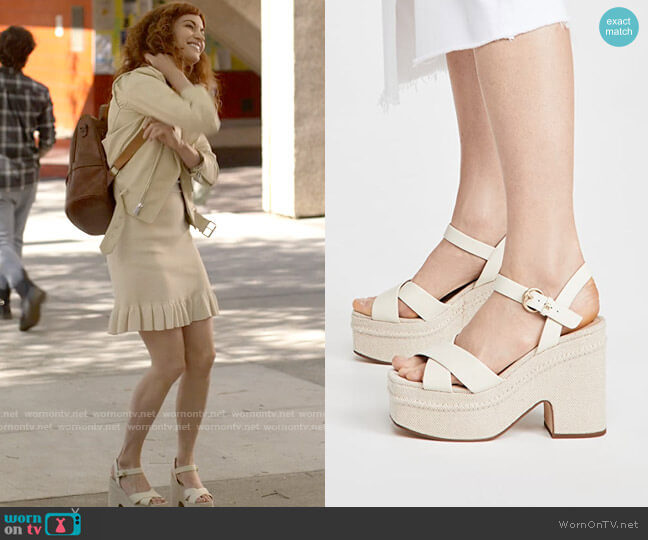 Sam Edelman Trianna Platform Sandals worn by Faye (Britt Lower) on American Horror Stories