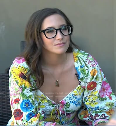 Savannah’s floral sweetheart dress on Today