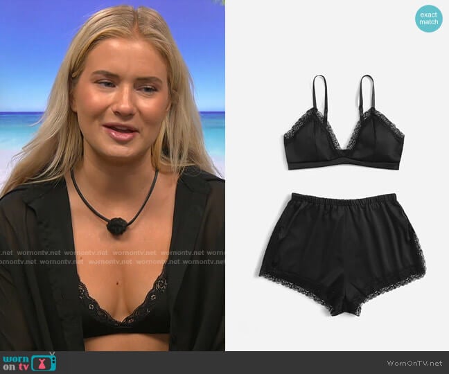 Shein Lace Trim Lingerie Set worn by Deb Chubb on Love Island USA