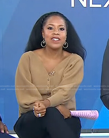 Sheinelle’s brown cardigan on Today