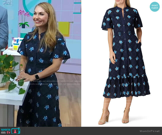 Shoshanna Almendra Dress worn by Lori Bergamotto on Good Morning America