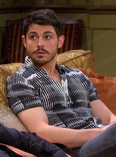 Sonny’s print short sleeve shirt on Days of our Lives
