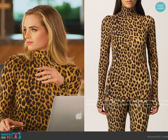 Sportmax Animalier Turtleneck worn by Alexandra Jarvis (Alexandra Jarvis) on Selling the OC