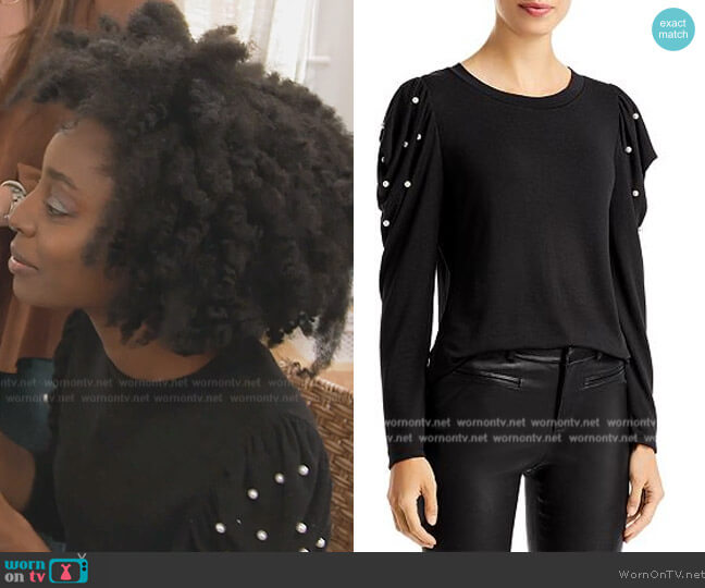 Status by Chenault Faux Pearl Embellished Top worn by Venita Aspen on Southern Charm