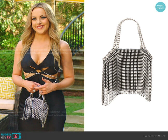 Stella McCartney Crystal-Fringe Shoulder Bag worn by Fallon Carrington (Elizabeth Gillies) on Dynasty