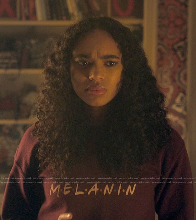 Tabby’s melanin sweatshirt on Pretty Little Liars Original Sin