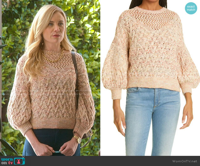 Ted Baker Lorensa Chunky Cable Summer Sweater worn by Laura  on Good Trouble