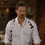 Thomas’s white graffiti print shirt on The Bold and the Beautiful