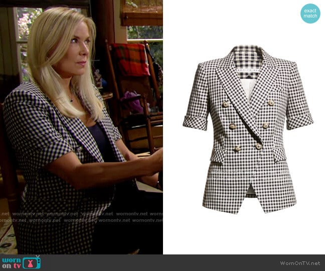 Veronica Beard Jenny Dickey Jacket worn by Brooke Logan (Katherine Kelly Lang) on The Bold and the Beautiful