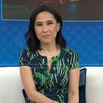 Vicky’s green and navy printed dress on Today