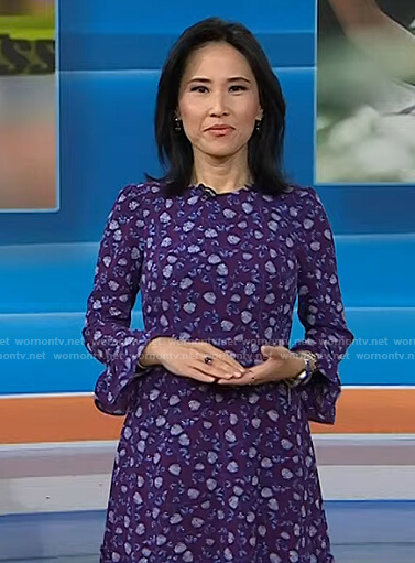 Vicky’s purple floral dress on Today
