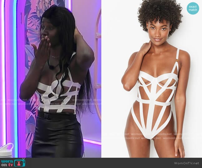 Victorias Secret Bondage Teddy worn by Sereniti Springs on Love Island USA