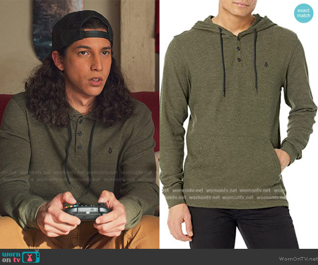 Volcom Murphy Long Sleeve Hooded Thermal Shirt