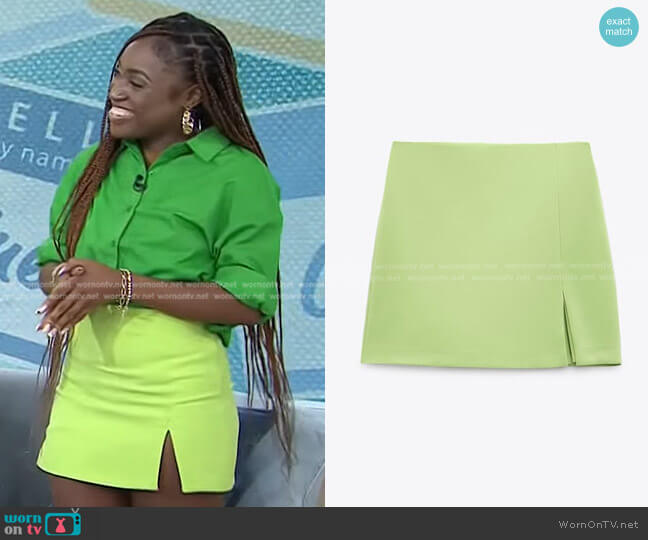 Zara Combination Skort worn by Sheinelle Jones on Today