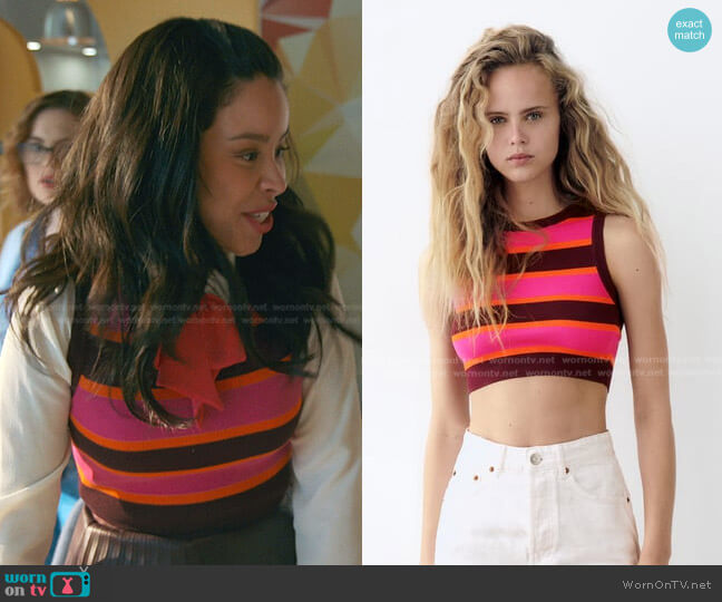 Zara Knit Crop Top worn by Mariana Foster (Cierra Ramirez) on Good Trouble