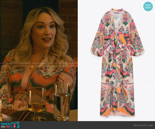 Zara Printed Wrap Dress worn by Davia (Emma Hunton) on Good Trouble