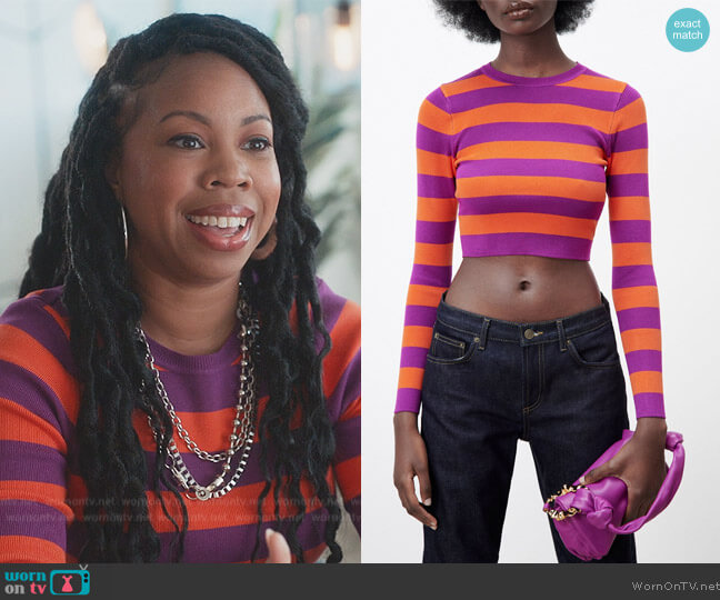 Zara Basic Rib Knit Sweater worn by Malika (Toccarra Cash) on Everythings Trash
