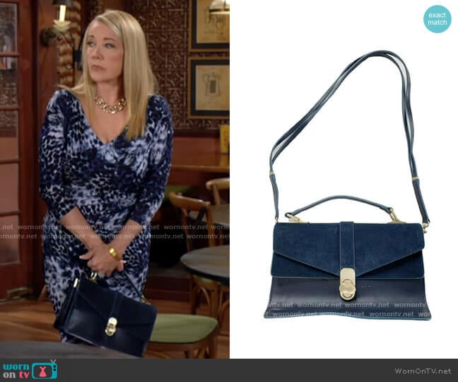 Zara Combination Satchel worn by Nikki Reed Newman (Melody Thomas-Scott) on The Young and the Restless