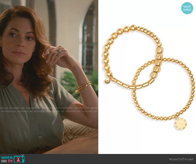 Madewell 2-Pack Beaded Bracelets worn by Amanda Larusso (Courtney Henggeler) on Cobra Kai