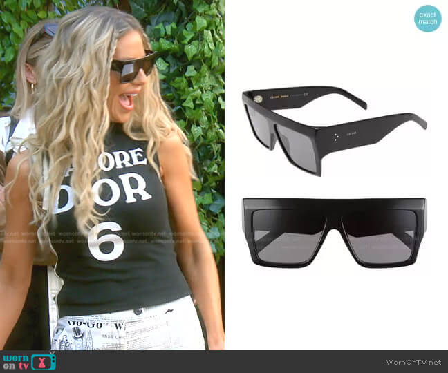 Celine Flat Top Sunglasses worn by Dorit Kemsley on The Real Housewives of Beverly Hills