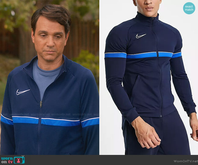 Nike Football Academy Dri-FIT track jacket worn by Daniel Larusso (Ralph Macchio) on Cobra Kai