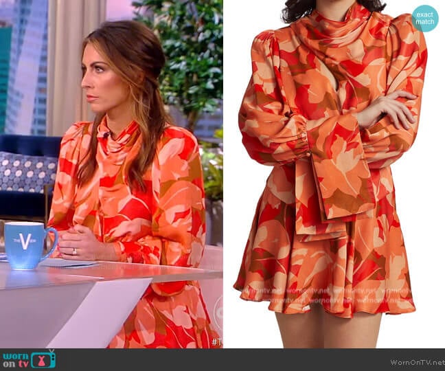 Acler Dunleer Floral-Print Dress worn by Alyssa Farah Griffin on The View