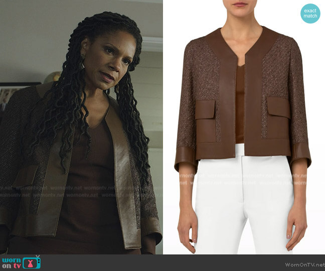 Akris Cropped Tweed Jacket worn by Liz Reddick-Lawrence (Audra McDonald) on The Good Fight