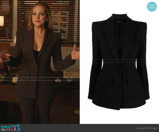 Alex Perry Alex Slim-Cut Blazer worn by Fallon Carrington (Elizabeth Gillies) on Dynasty