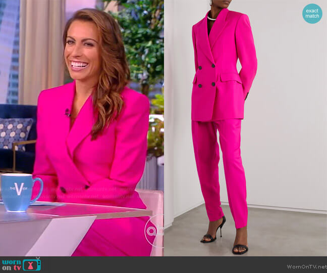 Alexander McQueen Double-breasted wool blazer worn by Alyssa Farah Griffin on The View