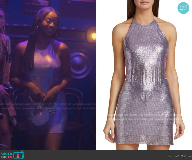 Alice + Olivia Frenchie Top worn by Annika (Justine Skye) on Grown-ish
