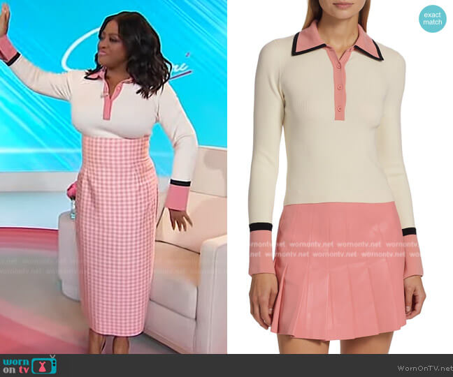 Alice + Olivia Pia Ribbed Wool Sweater worn by Sherri Shepherd on Sherri