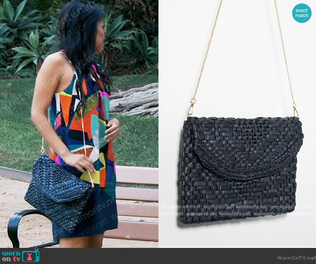 Anthropologie Oversized Raffia Clutch worn by (Lydia Look) on General Hospital
