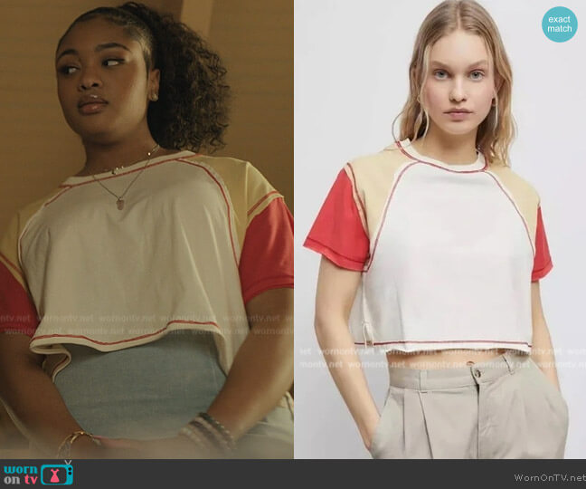 BDG Colorblock Crop Top worn by (Antonyah Allen) on The Chi