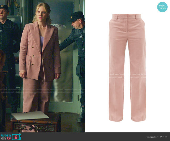 Bella Freud Kim Cotton-Corduroy Suit Trousers worn by Stella (Hannah van der Westhuysen) on Fate The Winx Saga