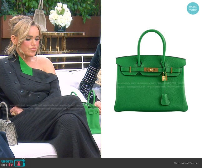 Hermes Birkin 25 Bamboo Togo Bag worn by Diana Jenkins on The Real Housewives of Beverly Hills