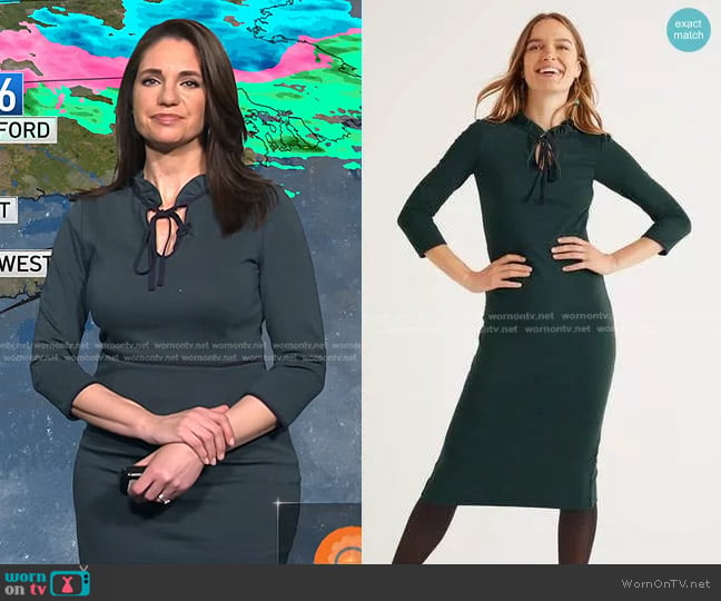 Boden Layla Ponte Dress worn by Maria Larosa on Today