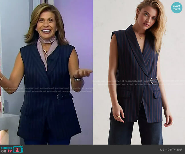Anthropologie Side-Buckle Vest worn by Hoda Kotb on Today