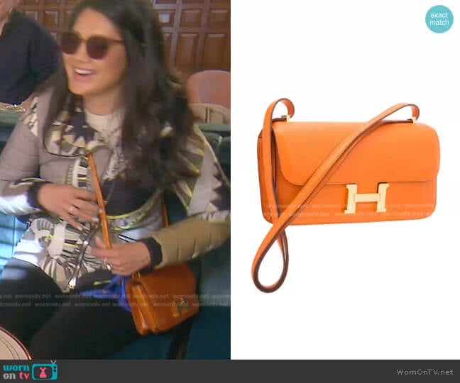 Hermes Constance Elan Bag with Gold Hardware worn by Crystal Kung Minkoff on The Real Housewives of Beverly Hills