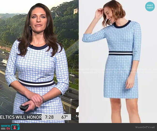 Draper James Honeycomb Floral Ponte Dress worn by Maria Larosa on Today