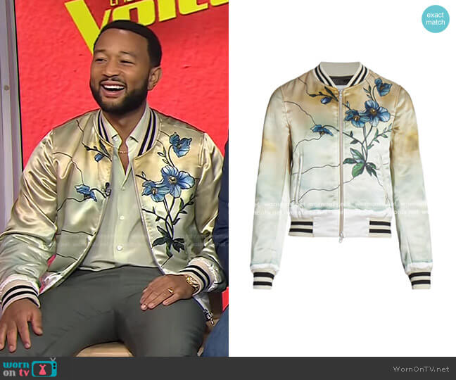 Dries van Noten Slim-Fit Bomber Jacket worn by John Legend on Today