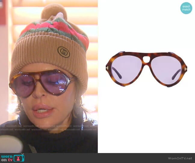 Tom Ford FT0882 Pilot Sunglasses worn by Lisa Rinna on The Real Housewives of Beverly Hills
