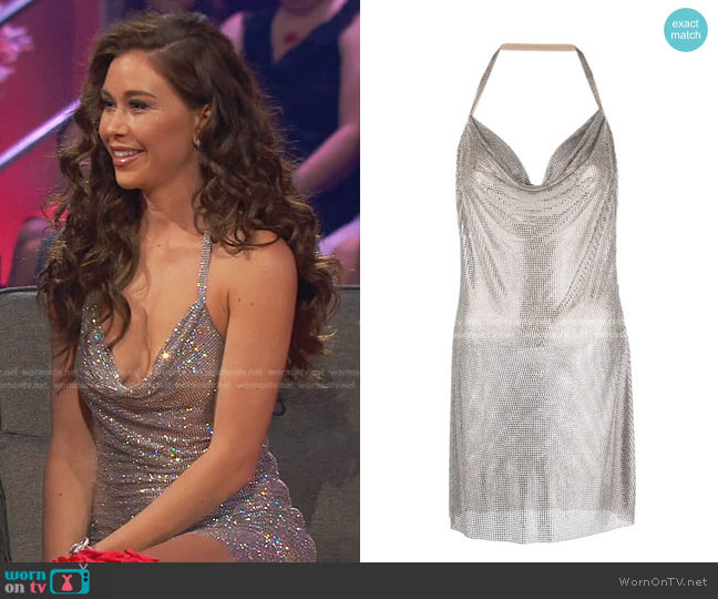 Giuseppe Di Morabito Rhinestone-Embellished Mini Dress worn by Gabriela Windey on The Bachelorette