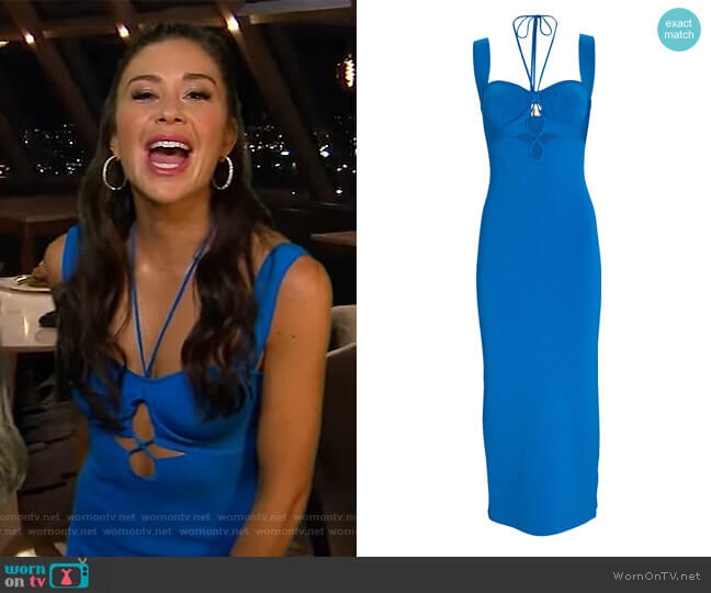 Galvan Kali Cut-Out Midi Dress worn by Gabriela Windey on Live with Kelly and Mark