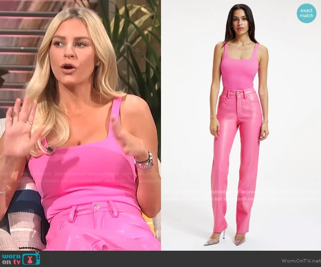 Good American Scuba Modern Tank Bodysuit worn by Morgan Stewart on E! News