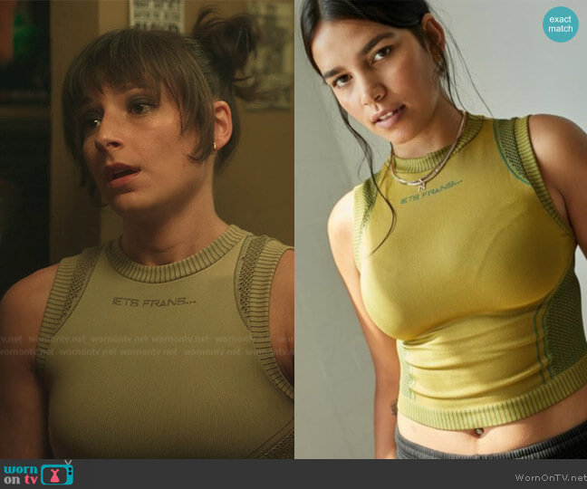 Iets Frans Recycled Serena Ribbed Mesh Tank Top worn by Musa (Elisha Applebaum) on Fate The Winx Saga