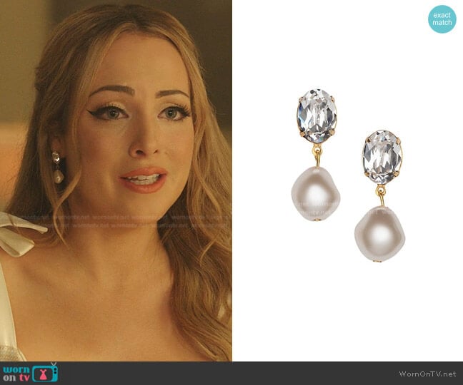 Jennifer Behr Tunis Earrings worn by Fallon Carrington (Elizabeth Gillies) on Dynasty