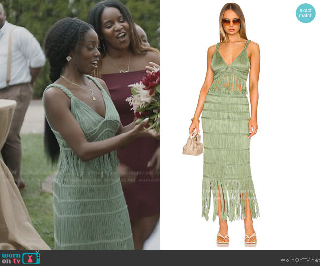 Jonathan Simkhai Claudette Bralette worn by Kiesha Williams (Birgundi Baker) on The Chi