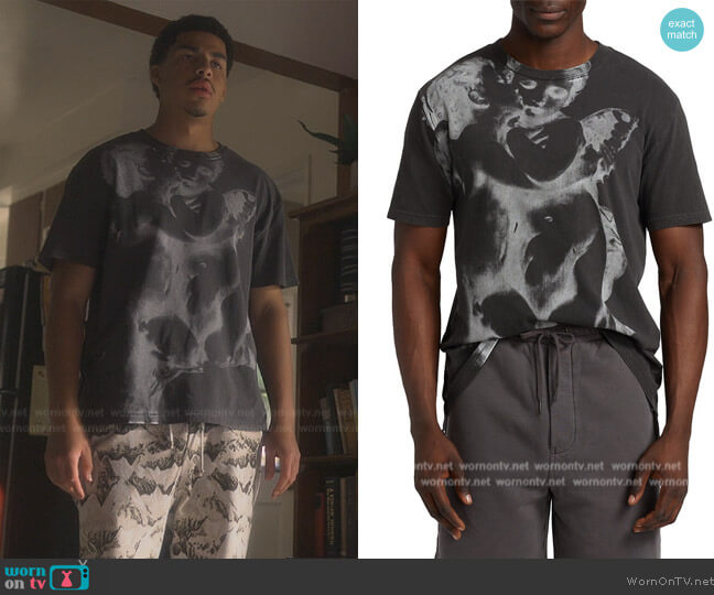 Ksubi High Lovers Cotton T-Shirt worn by Andre Johnson, Jr. (Marcus Scribner) on Grown-ish