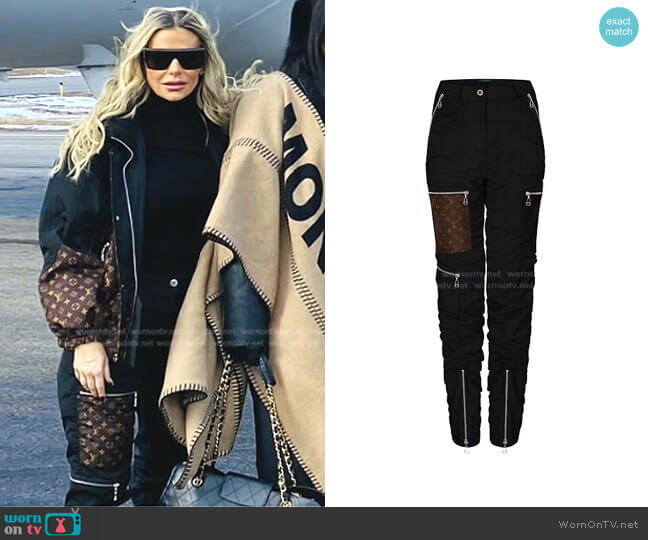 Louis Vuitton Monogram Pocket Sporty Zipper Pant worn by Dorit Kemsley on The Real Housewives of Beverly Hills